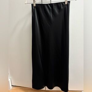 MANGO BLACK SATIN SKIRT